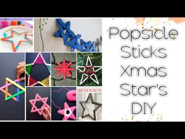 DIY: 12 Easy Christmas Star Ornament Models using Popsicle sticks Tutorial for kids