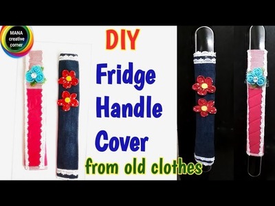 DIY#Best reuse idea of old clothes#old leggings reuse idea #DIY Fridge handle cover#