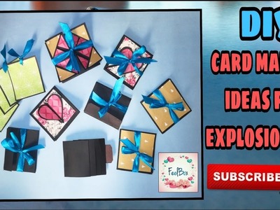 DIY card making ideas for explosion box. scrapbook | how to make explosionbox layers scrapbook page