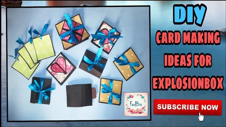 DIY card making ideas for explosion box. scrapbook | how to make explosionbox layers scrapbook page
