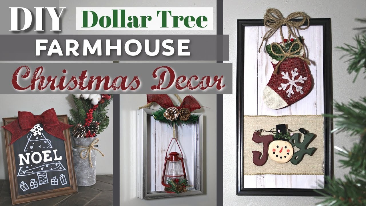 DIY Christmas Decor From $1 Photo Frames, Dollar Tree Farmhouse