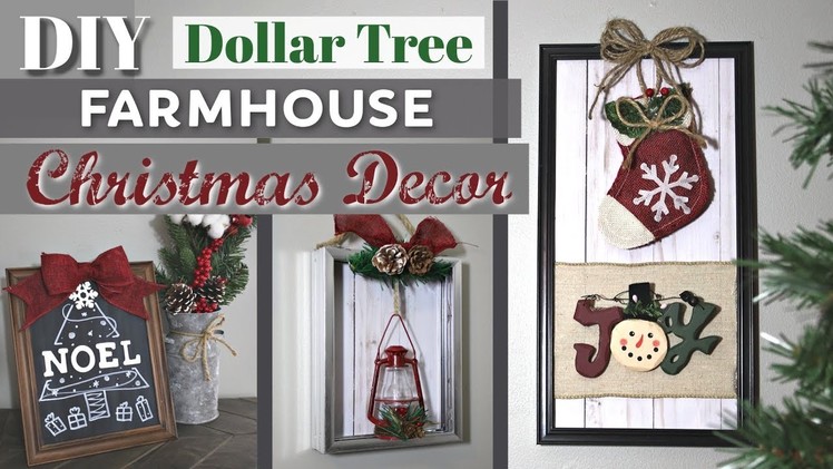 DIY Christmas Decor From $1 Photo Frames | Dollar Tree Farmhouse Christmas DIY Decor KraftsbyKatelyn