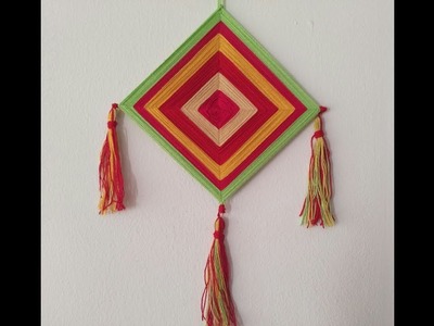 DIY Craft Lovely Wall Decoration out of 2 Sticks and Thread