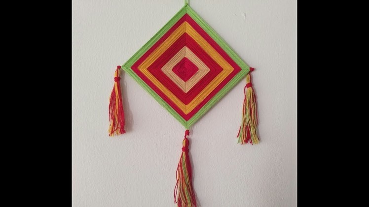 DIY Craft Lovely Wall Decoration out of 2 Sticks and Thread