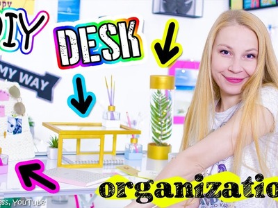 DIY Desk Decor And Organization – Gold And White Contemporary Minimalist Style