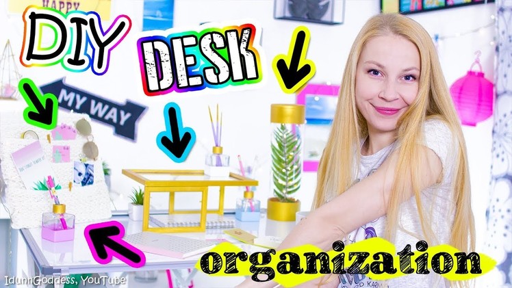 DIY Desk Decor And Organization – Gold And White Contemporary Minimalist Style
