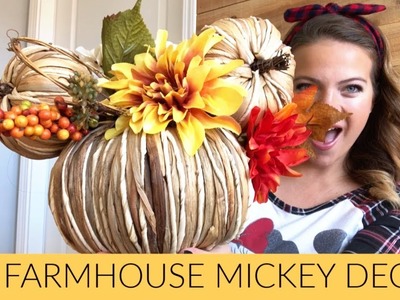 DIY Farmhouse Mickey pumpkins