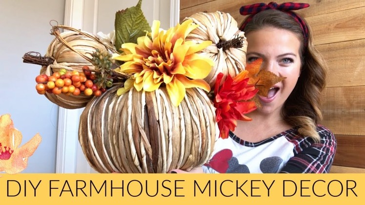 DIY Farmhouse Mickey pumpkins