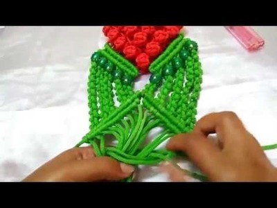 DIY Macrame Strawberry  Towel hanger design making video