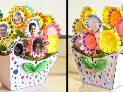 Diy paper craft ideas || Paper flower photo garden