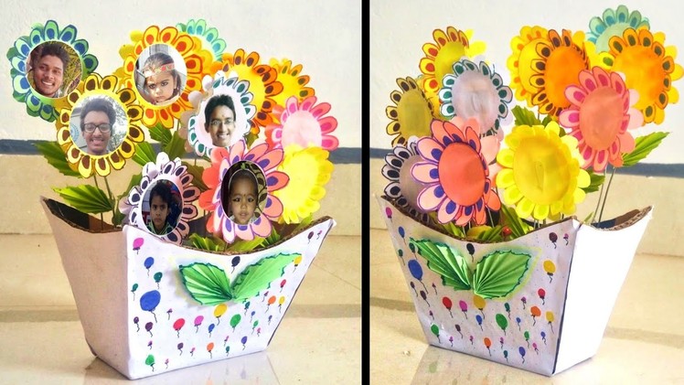Diy paper craft ideas || Paper flower photo garden
