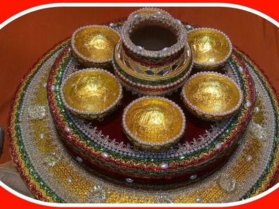 Diya pot plate decoration