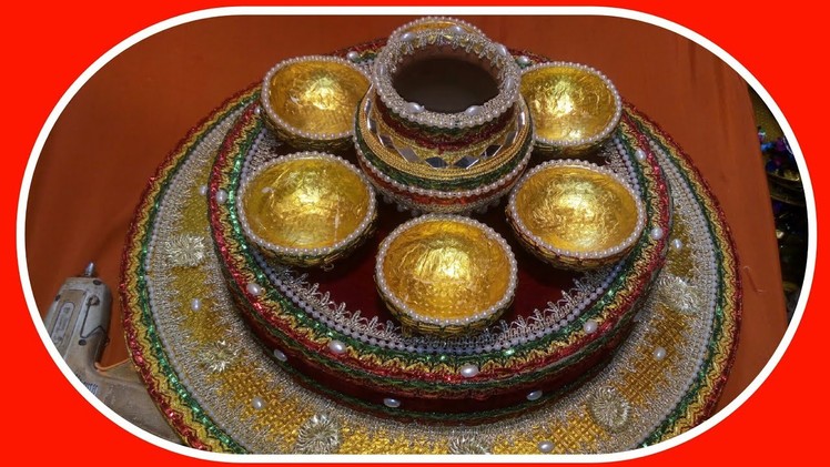 Diya pot plate decoration