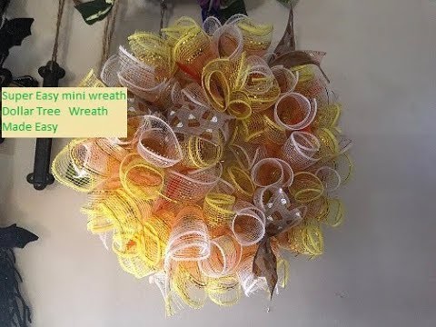 Dollar Tree~ DIY  ~  Super Easy  Mini Wreath ~