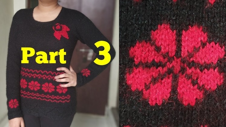 Easy Graph flower for Girls Sweater (part 3) #22 | New Knitting Design.pattern | Knitting Pattern |