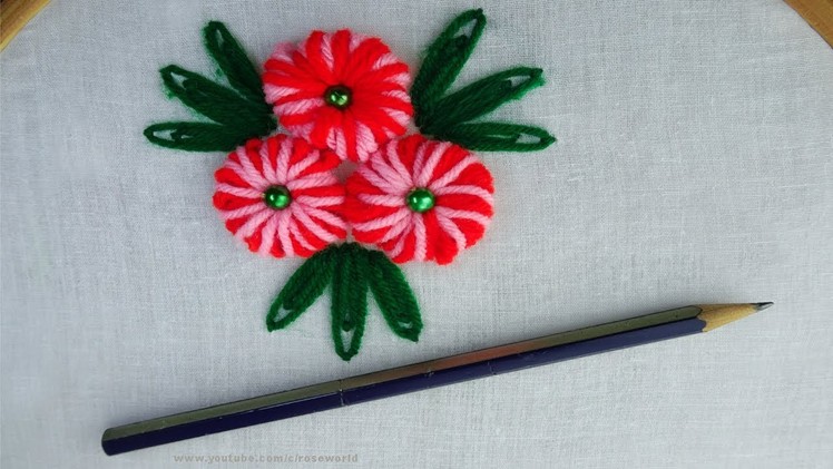 Easy Sewing Hack with wood pencil|Hand Embroidery amazing Tricks #20|easy flower embroidery tricks