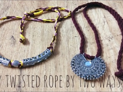 Easy twisted dori for necklace 2 ways || periwinkle TV