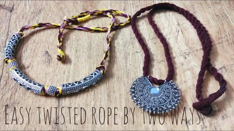 Easy twisted dori for necklace 2 ways || periwinkle TV