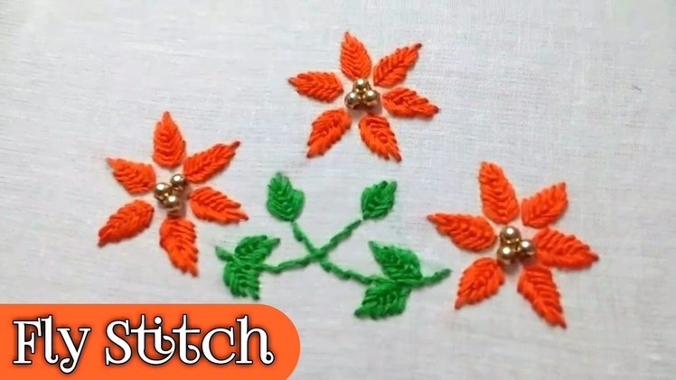 Fly Stitch hand embroidery by Ek Indian Ghar