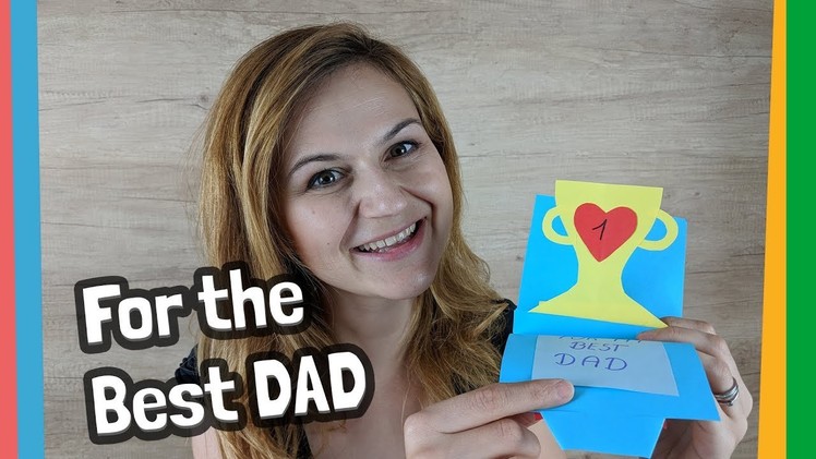 For the BEST Dad - Cute and easy to make gift card for daddy - great for fathers day or birthday