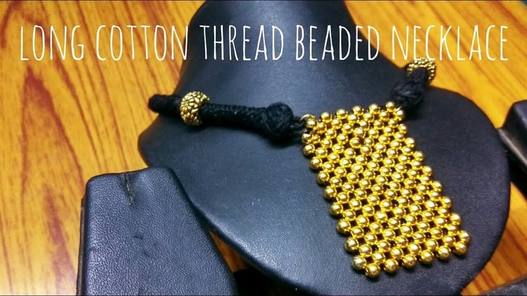 Golden pearls and Cotton thread Traditional necklace || periwinkle TV