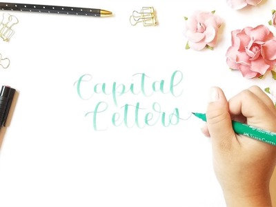 Hand Lettering Capital Letters | Modern Calligraphy Upper Case Alphabet A-Z
