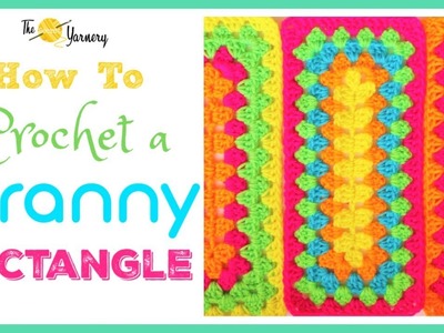How to Crochet a Granny Rectangle - ELONGATED GRANNY SQUARE