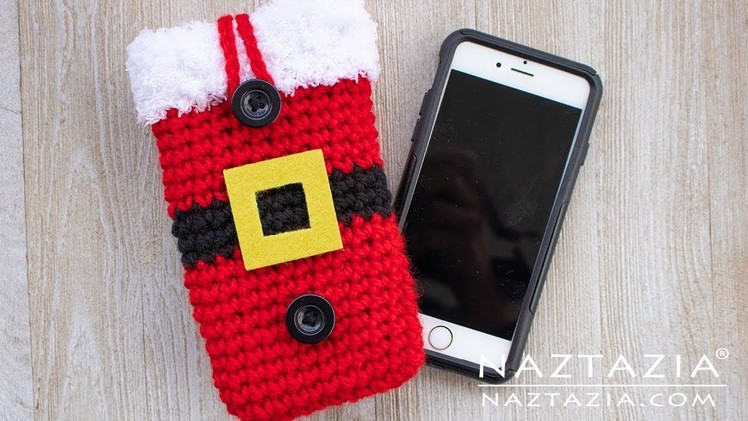 How to Crochet a Santa Claus Cell Phone Case - Christmas DIY by Naztazia