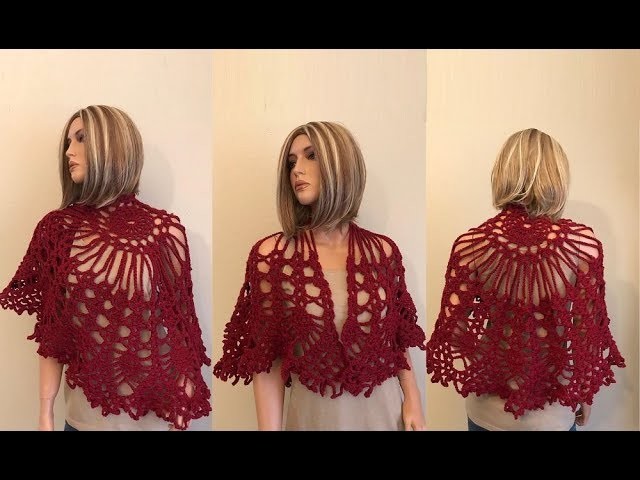 How to Crochet Capelet Inspired Shawl Pattern #785│by ThePatternFamily