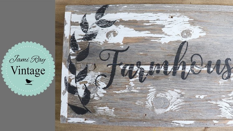 How To Freehand A Laurel Wreath on Any Farmhouse Sign