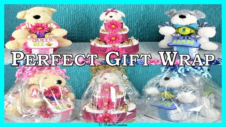 How To Gift Wrap Diaper Cakes