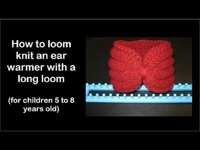 How to loom knit an ear warmer.turban for children -- super easy!