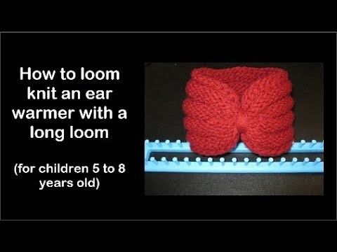 How to loom knit an ear warmer.turban for children -- super easy!