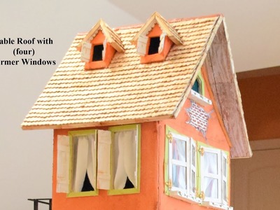 How to make a Miniature House Tutorial. (Part 2) ' Making the Gable Roof with Dormer Windows'