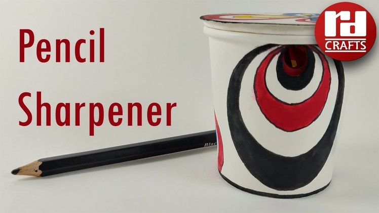 How to make a pencil sharpener from disposable cup.