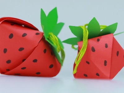 How To Make DIY Paper Strawberry - Paper Crafts || Paper girl