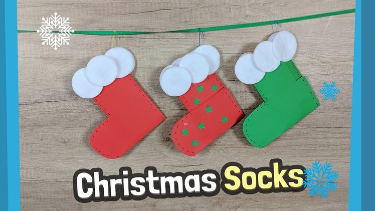 How to make easy paper Christmas Socks
