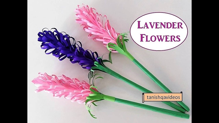 How to make Lavender Flowers || tanishqavideos DIY Crafts || Home Decoration Paper Craft ideas