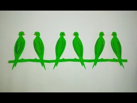 How to make paper cutting bird chain