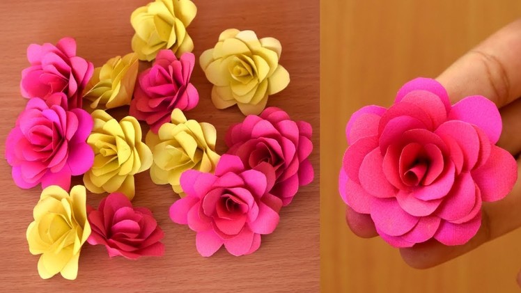 How To Make Paper Flowers Easy : Paper Rose Flowers