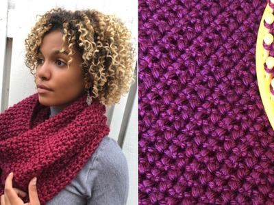 LOOM KNITTING Cowl Scarf - The Purl in 8 Oversized Cowl Pattern