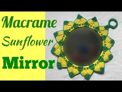 Macrame Sunflower Mirror