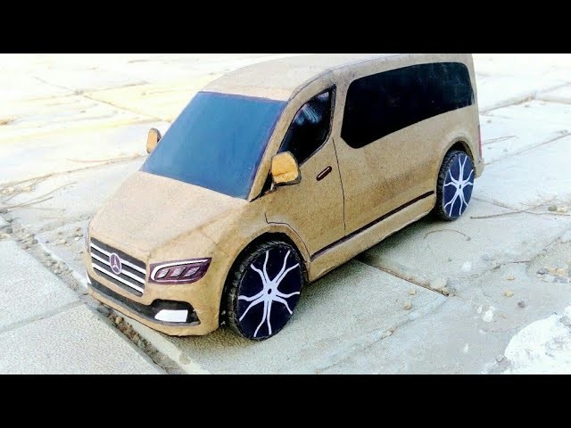 Mercedes-Benz Van DIY Cardboard Paper Craft | How to make a Car | Diy RC Cardboard Toy Car