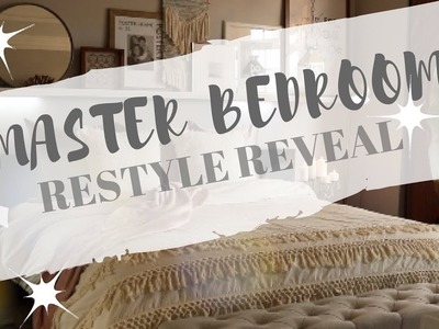 OUR MASTER BEDROOM BOHO CHIC RESTYLE & REVEAL | WHITE & COZY