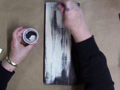 Painting a Distressed Barnwood Background with Acrylics