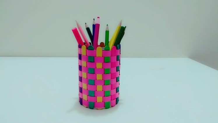 Paper art and craft | how to make pen stand | pencil holder | paper craft