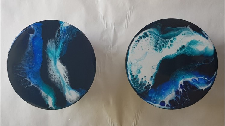 Resin on coasters.testing new resin. from start to finish for begginers