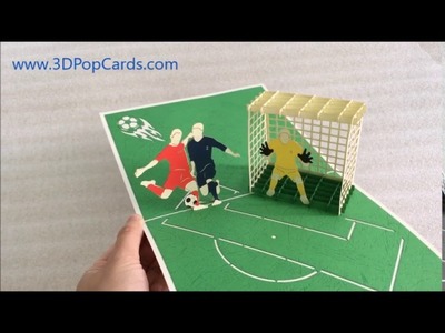 Soccer Pop up Card- The Sport Fans Store Gift on Birthday, Congratulation, Anniversary