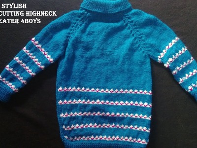 Stylish Reglan Cutting Highneck Sweater for Boys - Part 1