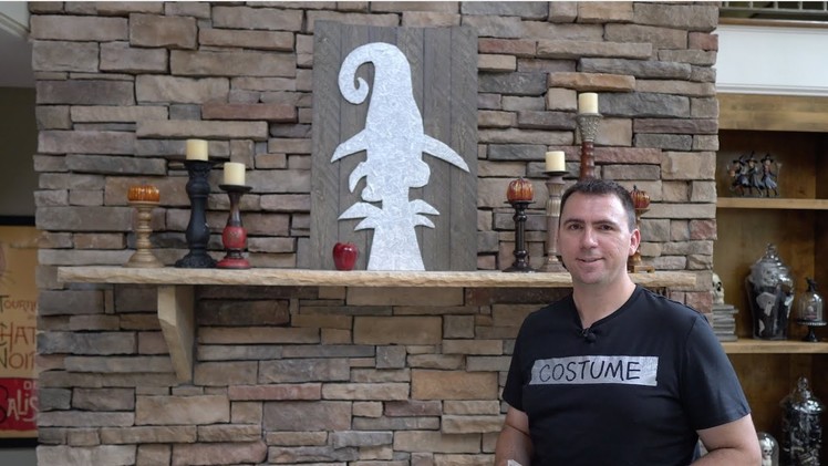 Wood Canvas Witch Craft DIY - Fireplace Mantle Halloween Decoration from Better Homes and Gardens